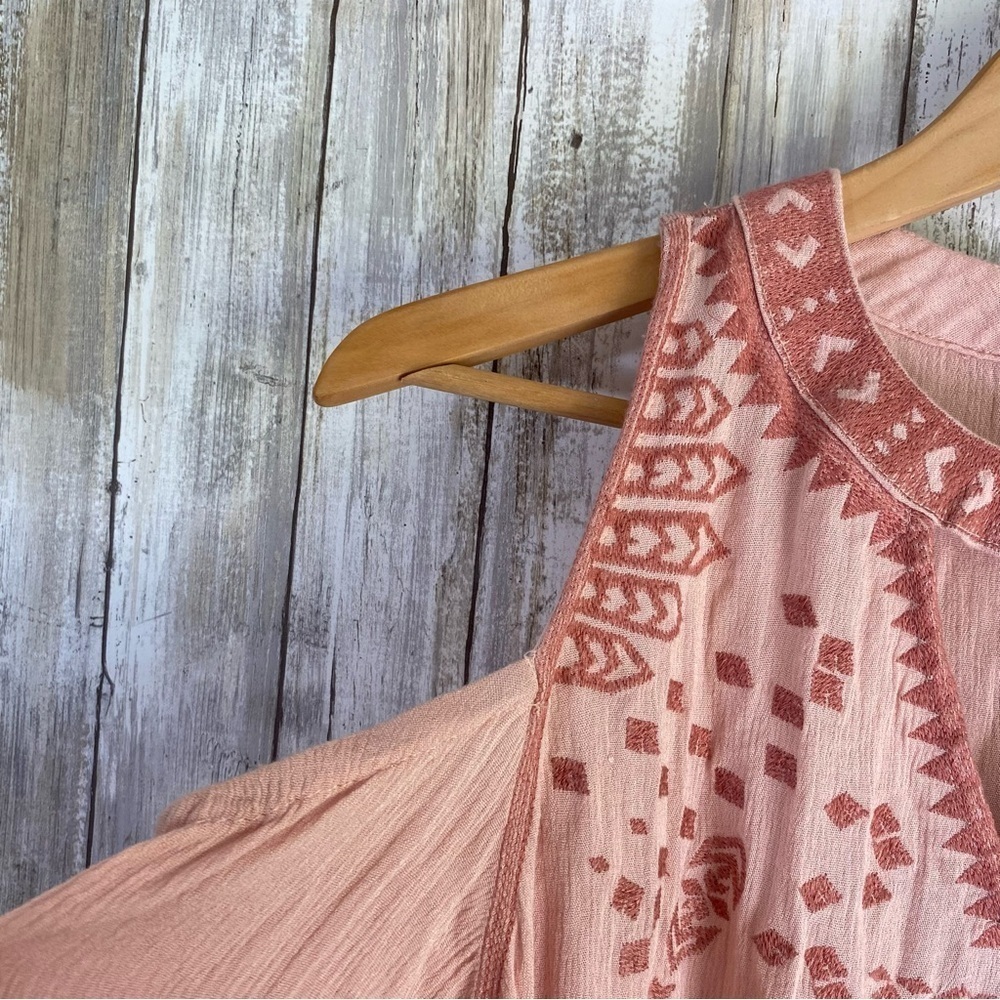 Jodifl Pink Embroidered Open Shoulder Tunic - Picture 3 of 6